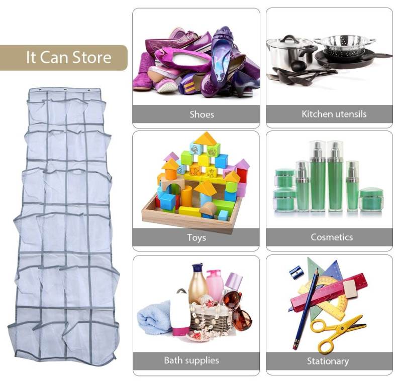24 Grid Non-woven Bag Door Storage