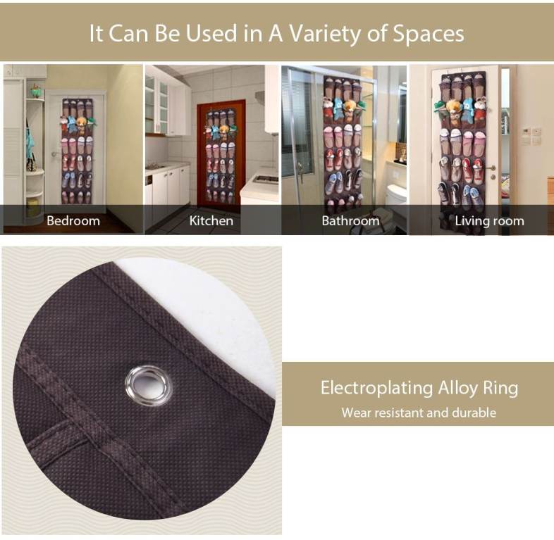 24 Grid Non-woven Bag Door Storage
