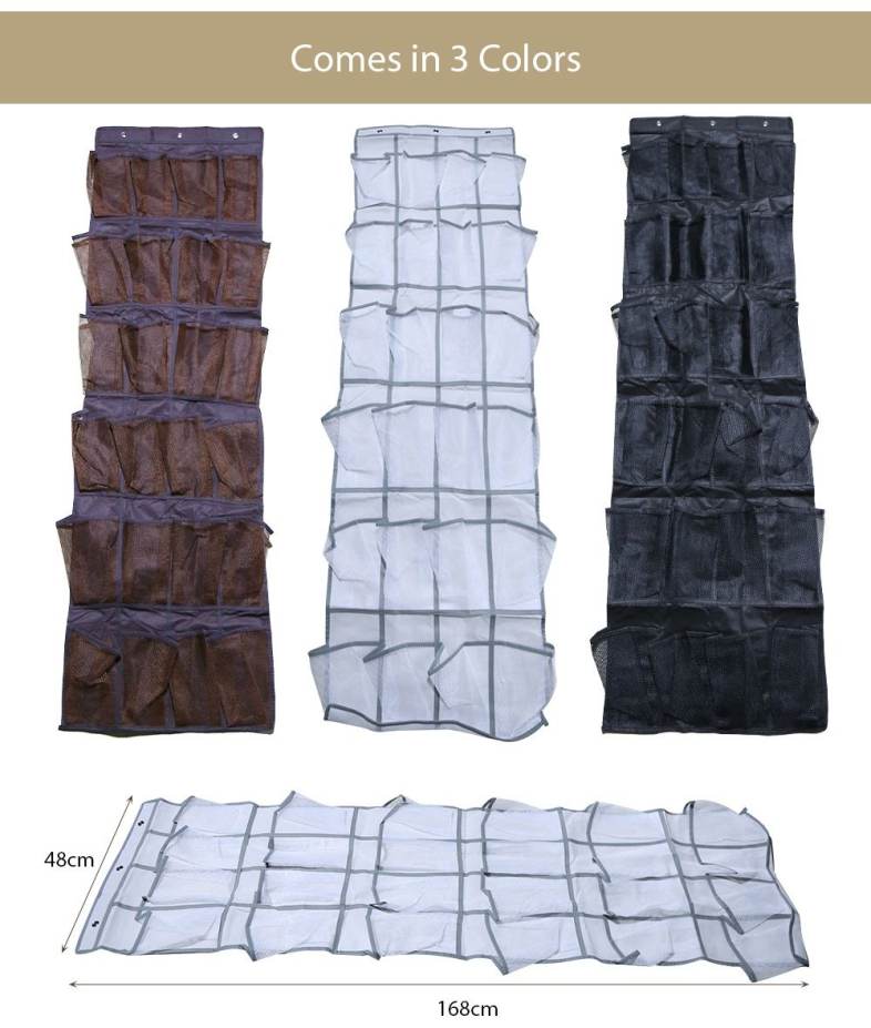 24 Grid Non-woven Bag Door Storage