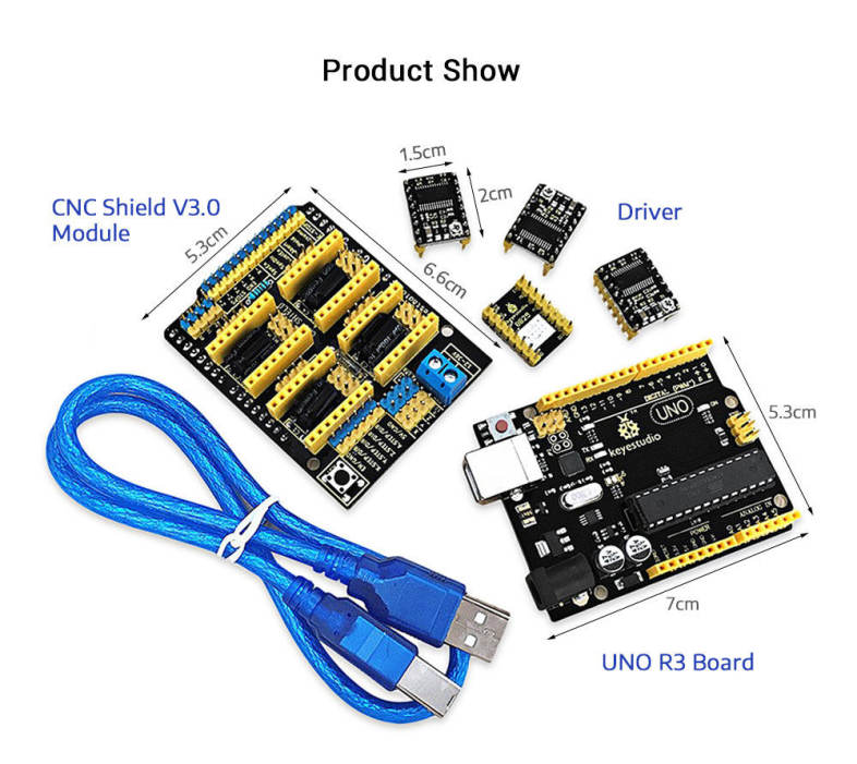 Keyestudio KS0286 CNC Shield V3.0 Module UNO R3 Board Driver for Arduino