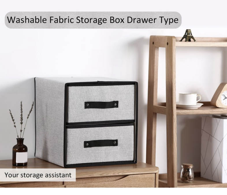 Washable Fabric Storage Box Drawer Type