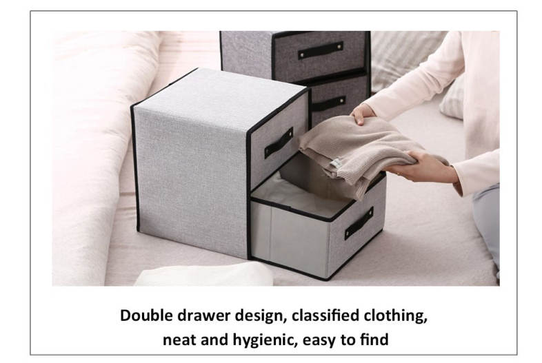 Washable Fabric Storage Box Drawer Type