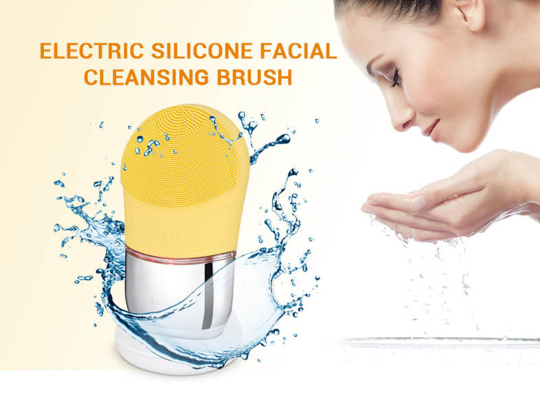 Kemei KM - 1070 Waterproof Silicone Facial Cleansing Brush Vibrating Massager