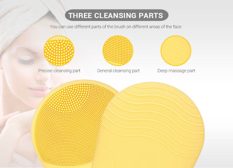 Kemei KM - 1070 Waterproof Silicone Facial Cleansing Brush Vibrating Massager