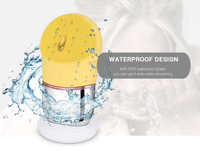 Kemei KM - 1070 Waterproof Silicone Facial Cleansing Brush Vibrating Massager
