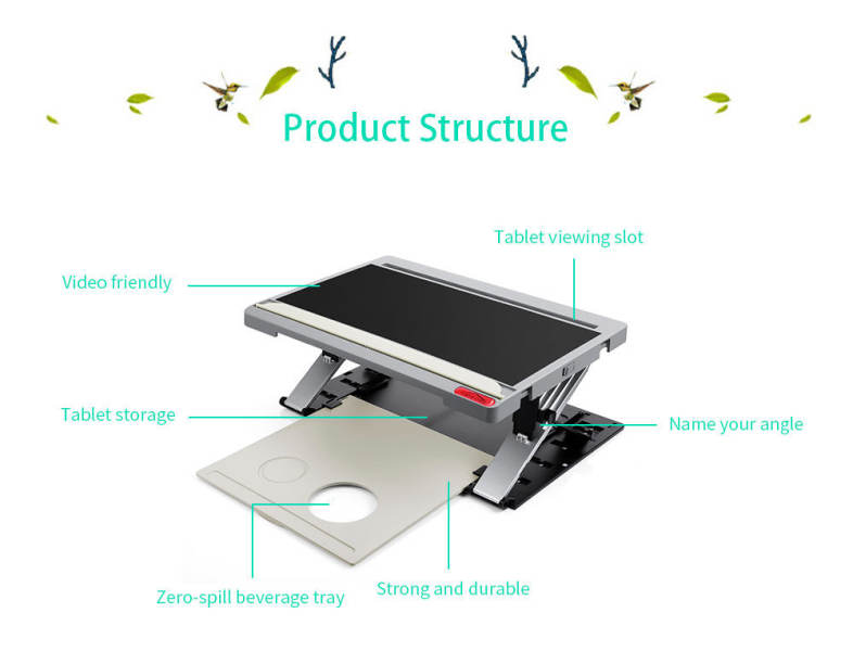 Famirosa Portable Laptop Computer Standing Desk Tablet Holder