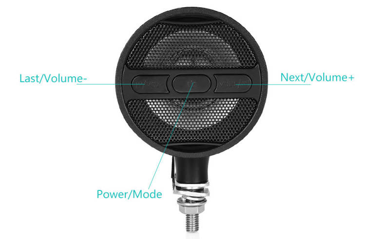 AOVEISE MT473 12V Motorcycle MP3 Audio Player Bluetooth Speakers FM Tuner