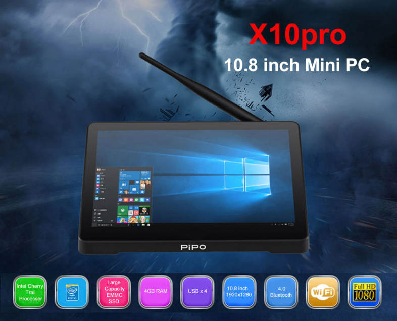 PIPO X10PRO Intel Cherry Trail Z8350 4GB DDR3L   32GB ROM Mini PC Support Windows 10 2.4G WiFi 100Mbps BT4.0