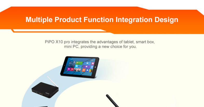 PIPO X10PRO Intel Cherry Trail Z8350 4GB DDR3L   32GB ROM Mini PC Support Windows 10 2.4G WiFi 100Mbps BT4.0