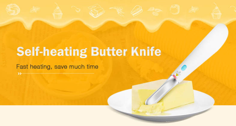 Convenient Rechargeable Heated Butter Knife Automatic Heating for Home Hotel Kitchen Use