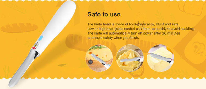 Convenient Rechargeable Heated Butter Knife Automatic Heating for Home Hotel Kitchen Use