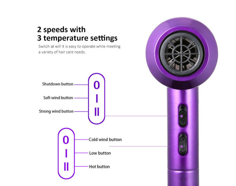 Shunrui XL - 6666 1000W Professional Quick Dry Hair Dryer for Home Barbershop