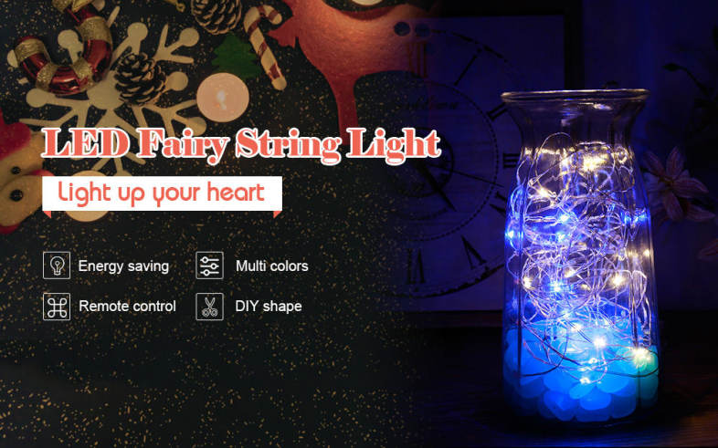 120 LEDs 12m Fairy Copper String Light DIY Shape 8 Modes with Remote Control