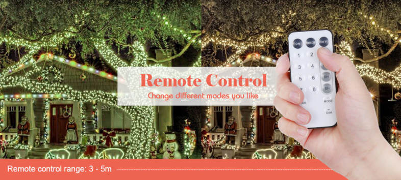 120 LEDs 12m Fairy Copper String Light DIY Shape 8 Modes with Remote Control