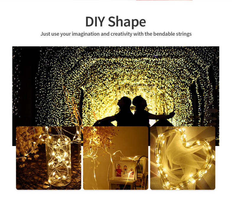 LH - LS - 6M60LWW 60 LEDs 6m Fairy Copper String Light with Remote Control