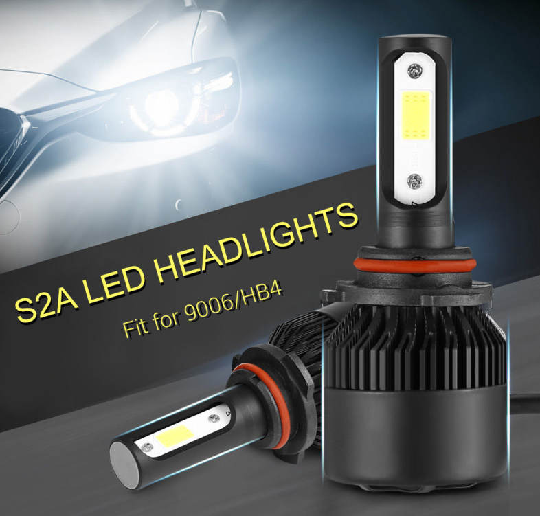 2PCS S2A 9006 / HB4 Car LED Headlight 9 - 30V 72W 6000K Front Lamp