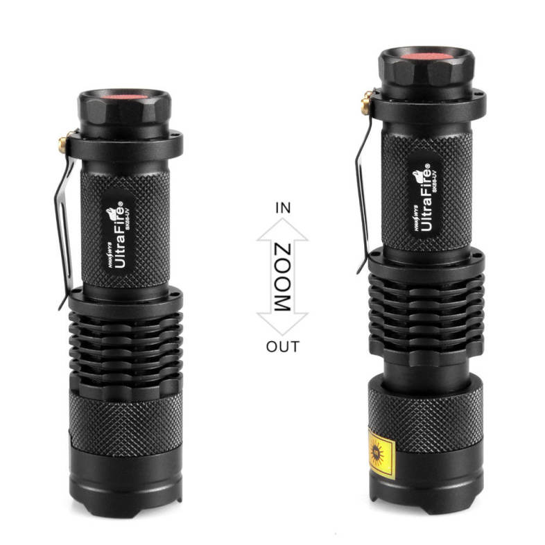 UltraFire SK68-UV 365NM 1 Mode Purple Waterproof Telescopic Focusing Flashlight