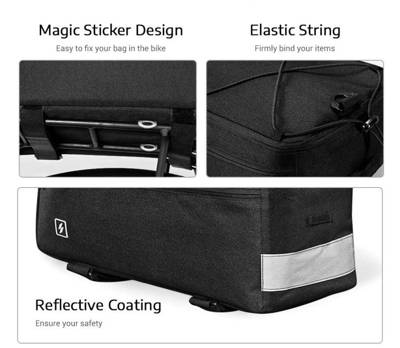 SAHOO 142001 Multifunctional Bicycle Pannier Bag Trunk Pack