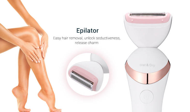 BRE650 Three-in-one Female Hair Remover Face Cleansing Electric Massager