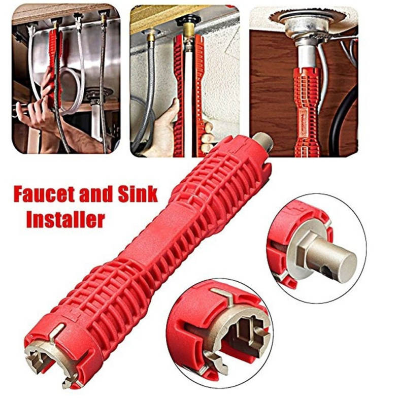 Faucet and Sink Installer Multifunctional Water Pipe Wrench