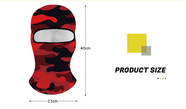 Camouflage 3D Print Wind Resistance Polyester Unisex Face Mask 