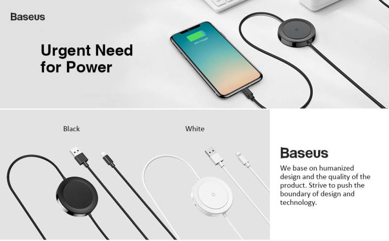 Baseus BSWC - P15 8 Pin Cable Wireless Charger 5W Data Transmission