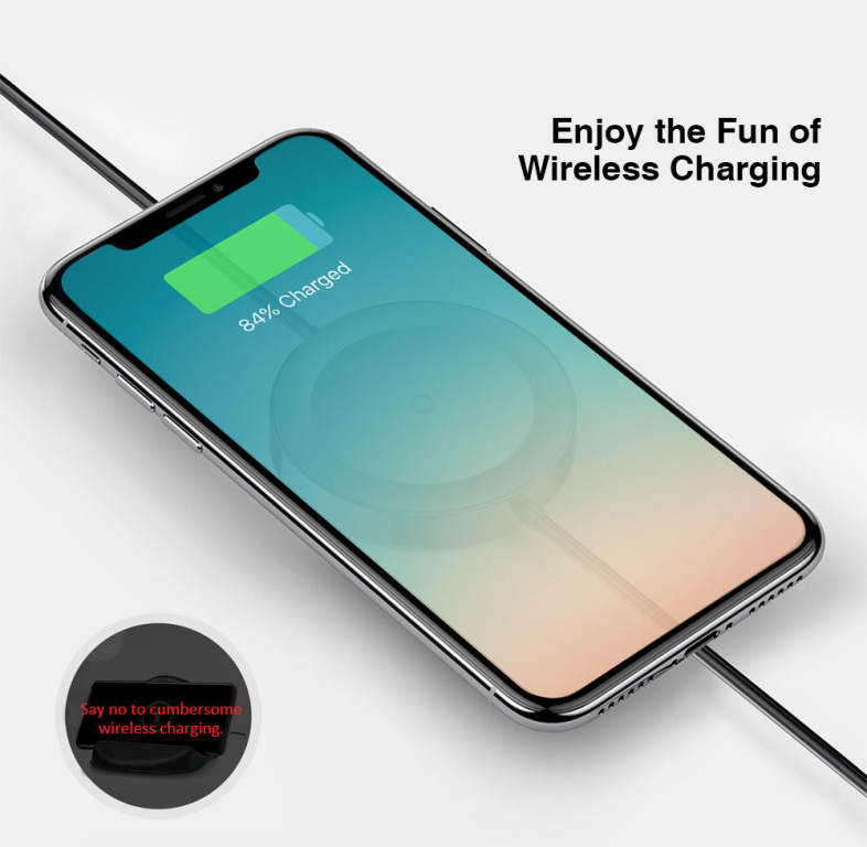 Baseus BSWC - P15 8 Pin Cable Wireless Charger 5W Data Transmission