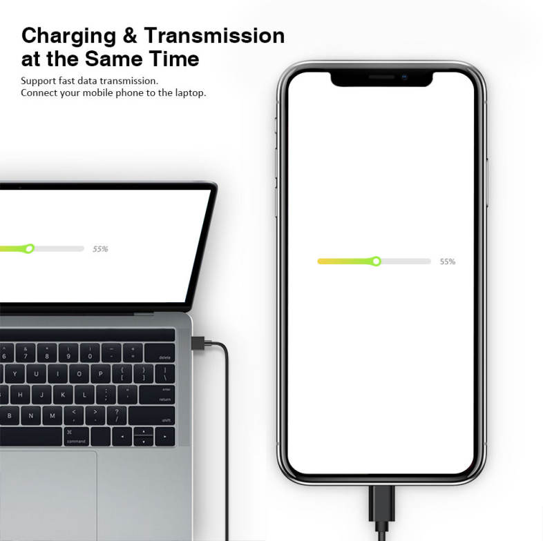 Baseus BSWC - P15 8 Pin Cable Wireless Charger 5W Data Transmission