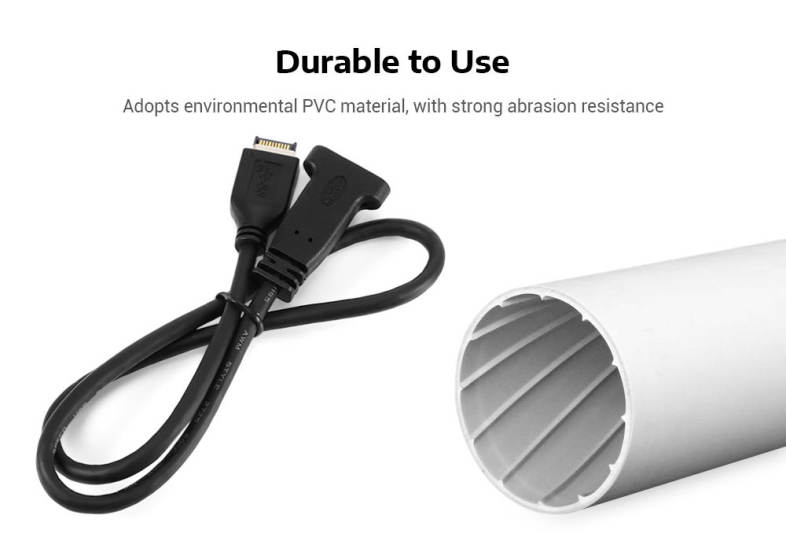 USB 3.1 Type-E Female to Type-C Extension Data Cable with Plate Bracket