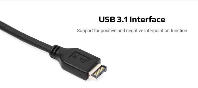 USB 3.1 Type-E Female to Type-C Extension Data Cable with Plate Bracket