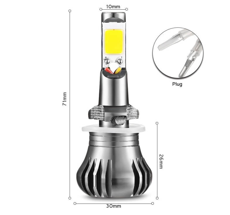 2PCS 880 / 881 Car LED Fog Lamp 60W 3000K Front Light