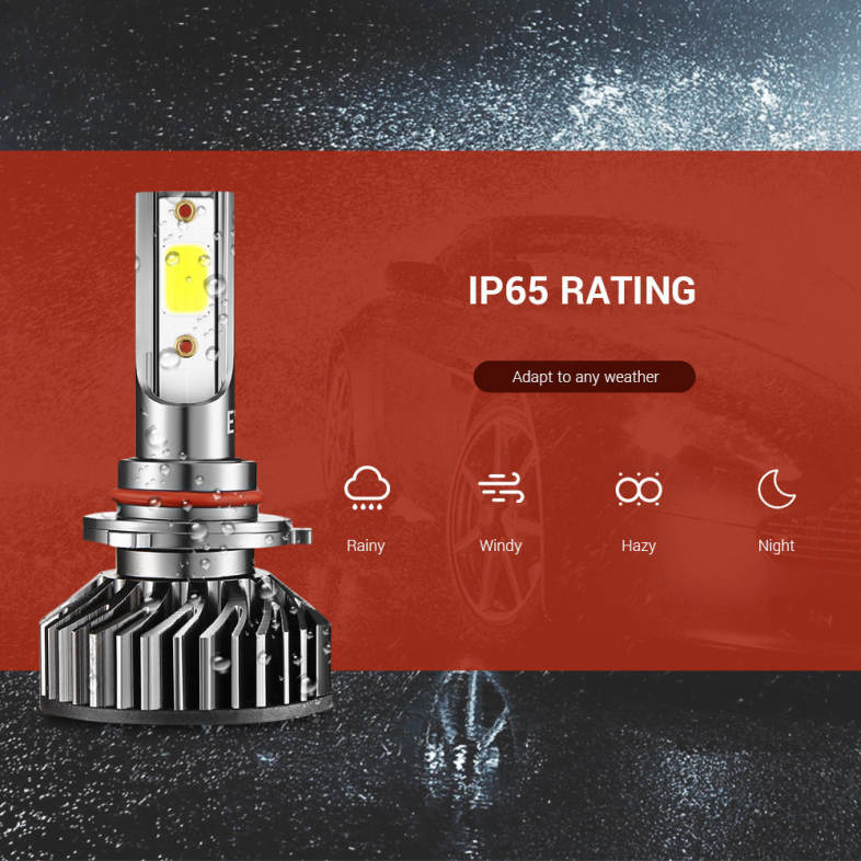 EV8 9006 / HB4 Car DOB LED Headlight 72W 8000LM 6500K Front Lamp