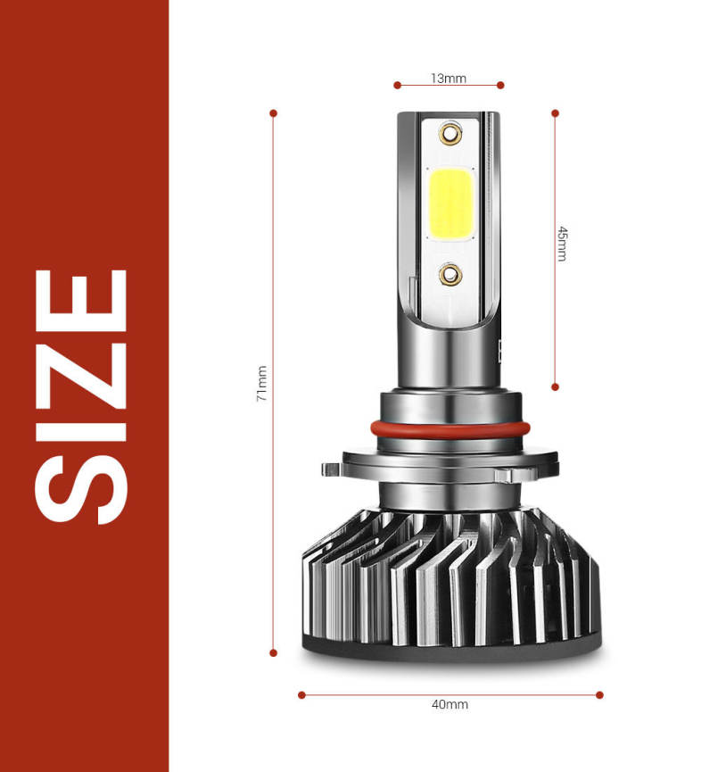 EV8 9005 / HB3 / H10 Car DOB LED Headlight 72W 8000LM 6500K Front Lamp