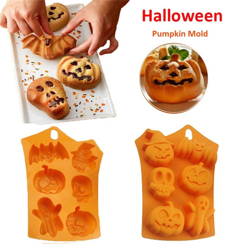 Creative Happy Halloween Silicone Pumpkin Cake Silicone Mold Kitchen Bake Tools