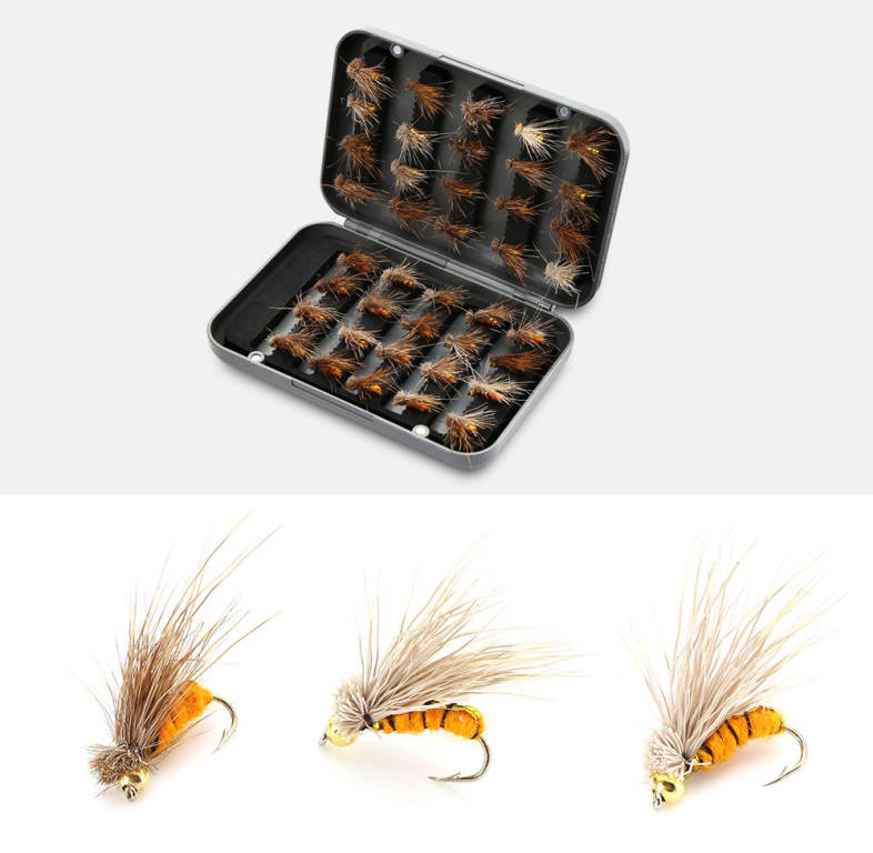 Outlife 27841 - A 40pcs Handmade Fly Fishing Insects Lures with Storage Box
