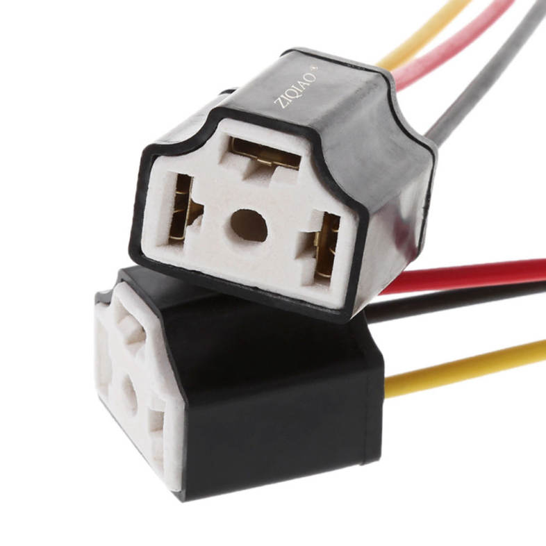 ZIQIAO 9003 H4 Auto Headlight Plug Socket Adapter 12V