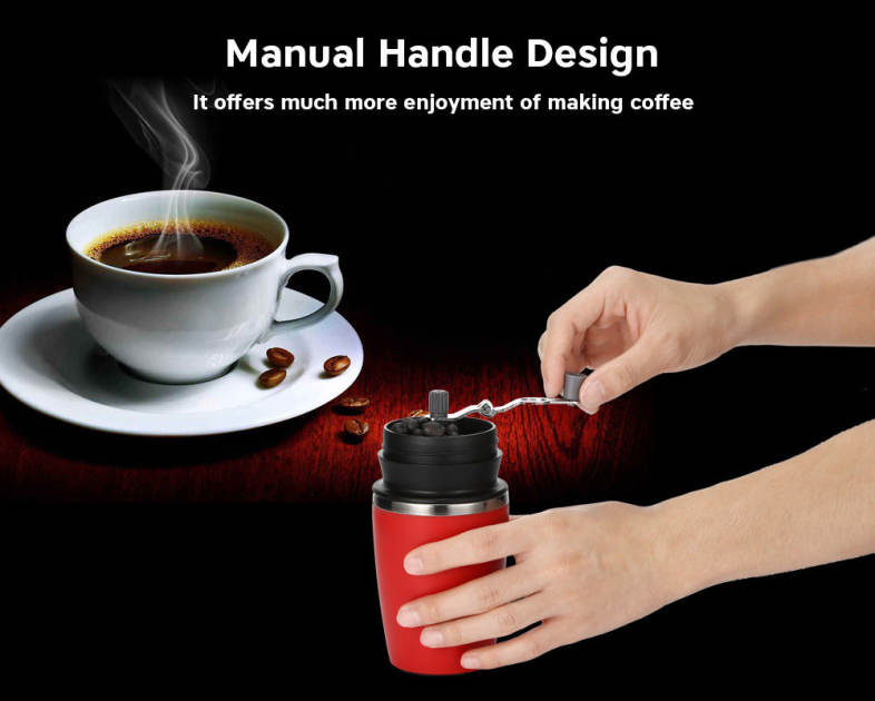 Multifunctional Portable Manual Coffee Maker Grinder Cup for Home Travel 