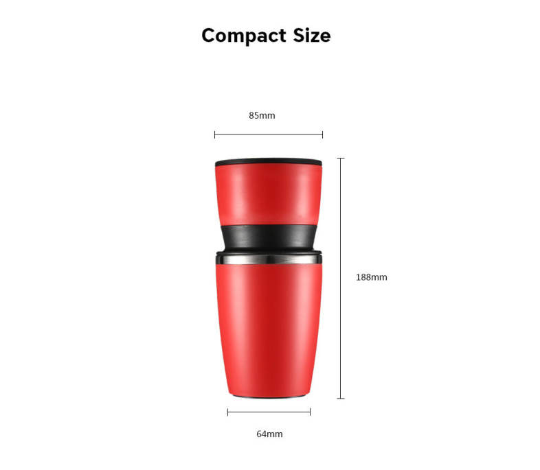Multifunctional Portable Manual Coffee Maker Grinder Cup for Home Travel 