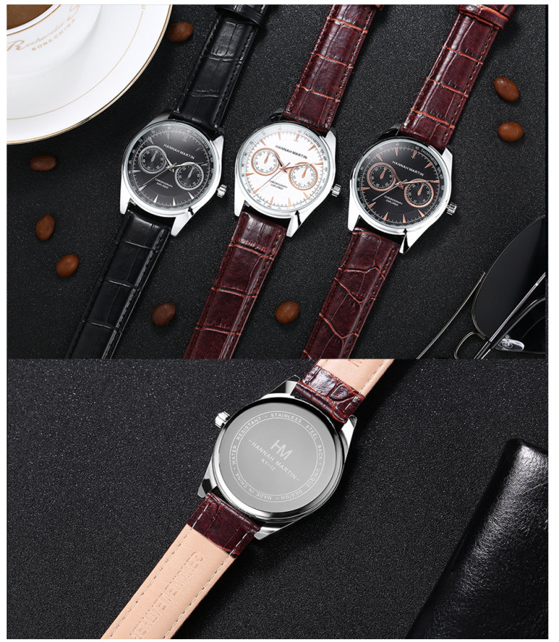 Hannah Martin Personality Fashion Sports Casual Men's Quartz Belt Watch