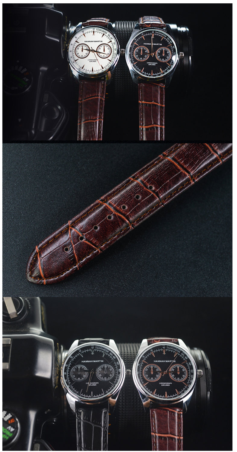 Hannah Martin Personality Fashion Sports Casual Men's Quartz Belt Watch