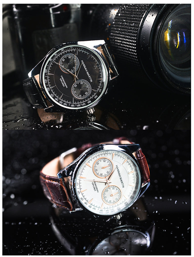 Hannah Martin Personality Fashion Sports Casual Men's Quartz Belt Watch