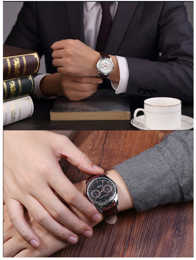 Hannah Martin Personality Fashion Sports Casual Men's Quartz Belt Watch