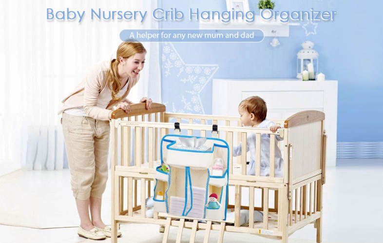 Baby Bed Room Nursery Hanging Organizer Crib Storage Tidy Bag