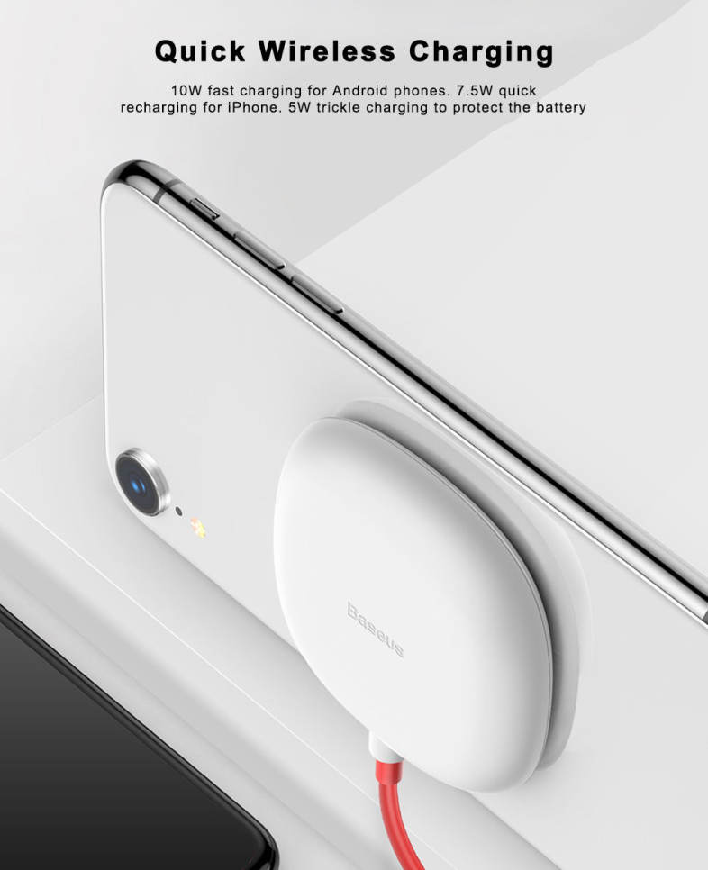 Baseus Suction Cup Wireless Charger Portable Silicone 10W