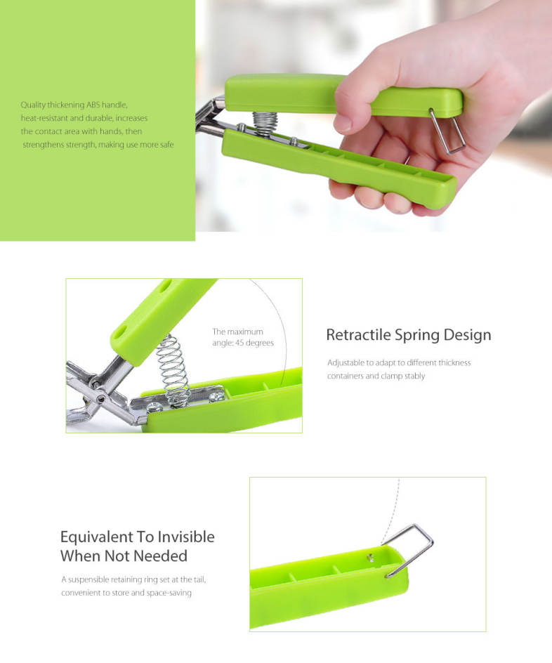Stainless Steel Anti-hot Bowl Clippers for Container / Barbecue Frame