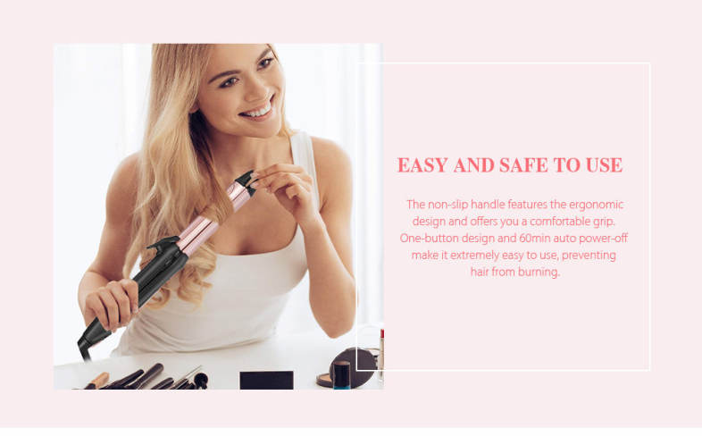 Gustala EPS868 Professional Fast Heating 2-in-1 Hair Straightener Curler Work Dating Salon Styling Tool