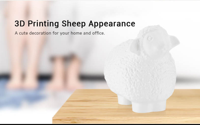 3D Printing Sheep Light Night Lamp Remote Control for Bedroom