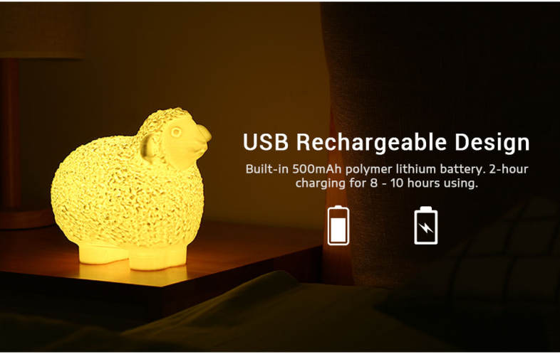 3D Printing Sheep Light Night Lamp Remote Control for Bedroom