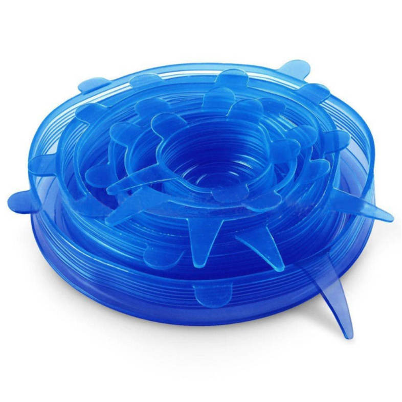 6PCS Universal Silicone Food Wrap Lid-Bowl