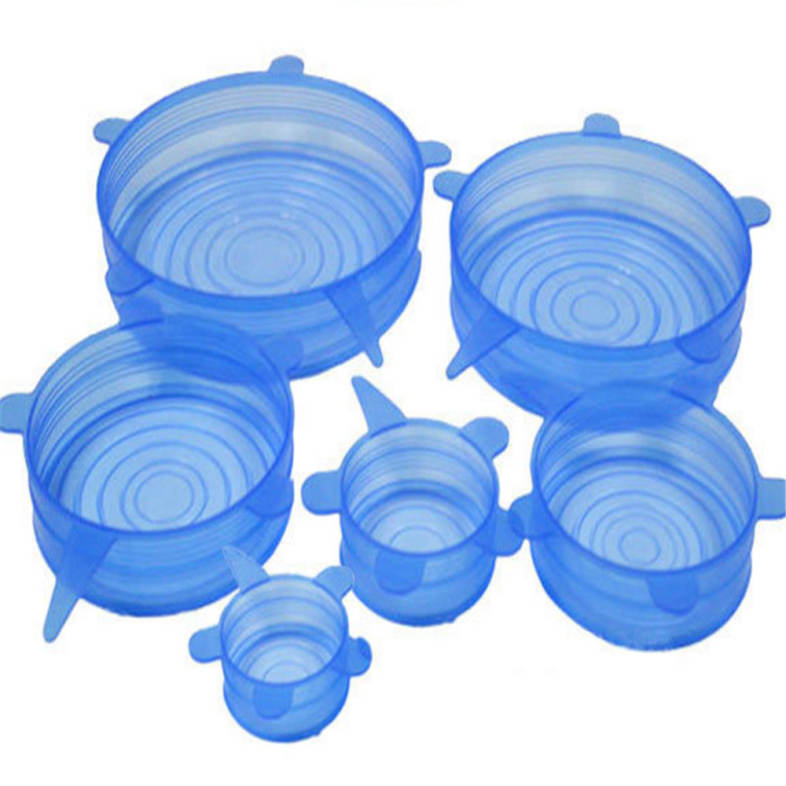 6PCS Universal Silicone Food Wrap Lid-Bowl
